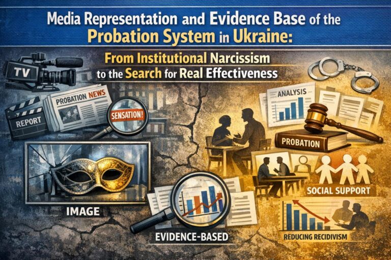 Медійна репрезентація та доказова база системи пробації в Україні: від інституційного нарцисизму до пошуку реальної ефективності
