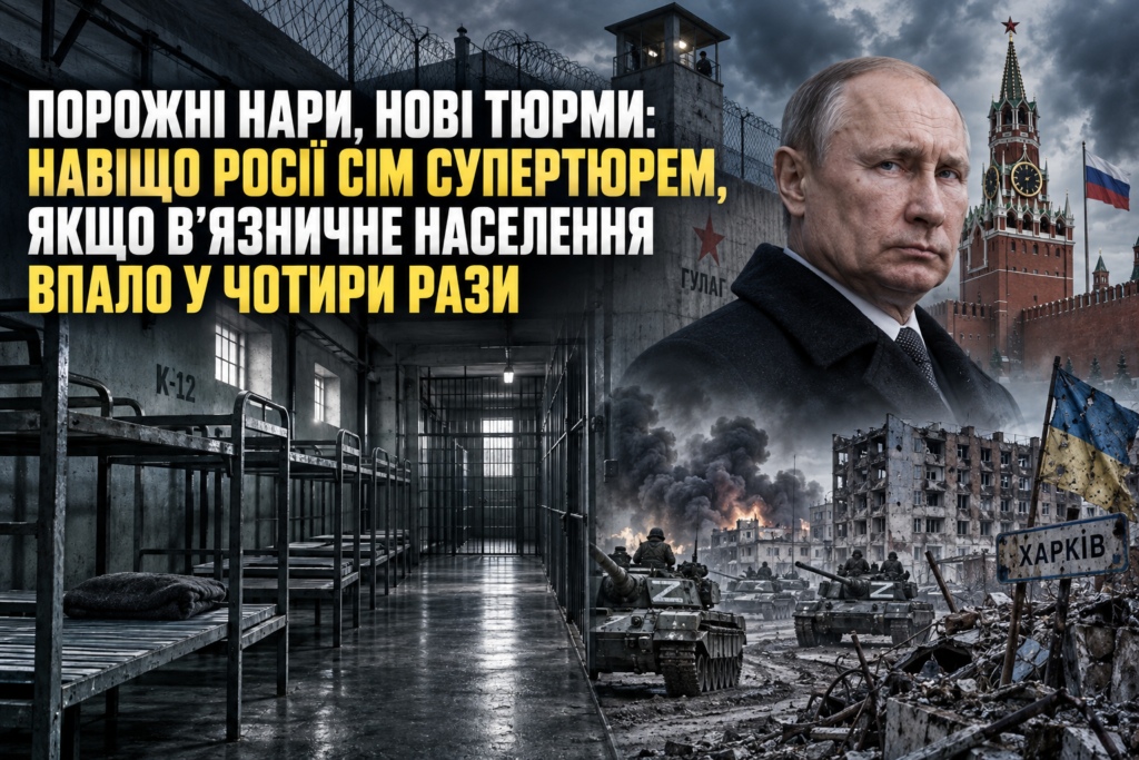 Порожні нари, нові тюрми: навіщо Росії сім супертюрем, якщо в’язничне населення впало у чотири рази